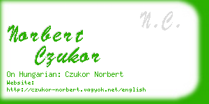 norbert czukor business card